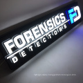 OEM advertising waterproof  illuminated design letters  company name 3d acrylic led logo sign baked backing board signage